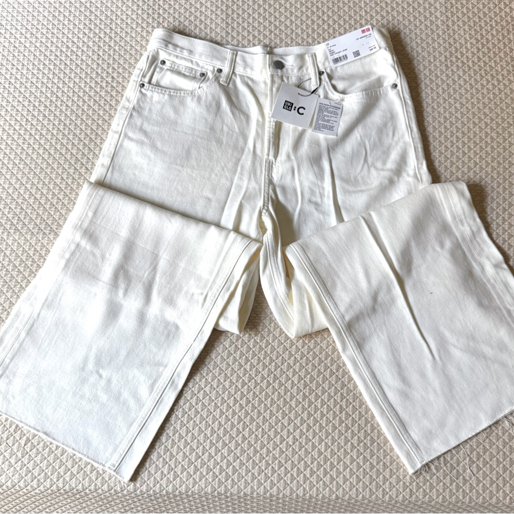 Uniqlo C women’s wide leg jeans, size 28, NWT
